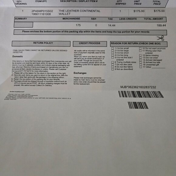 MARC JACOBS THE LEATHER CONTINENTAL WALLET - Picture 9 of 9